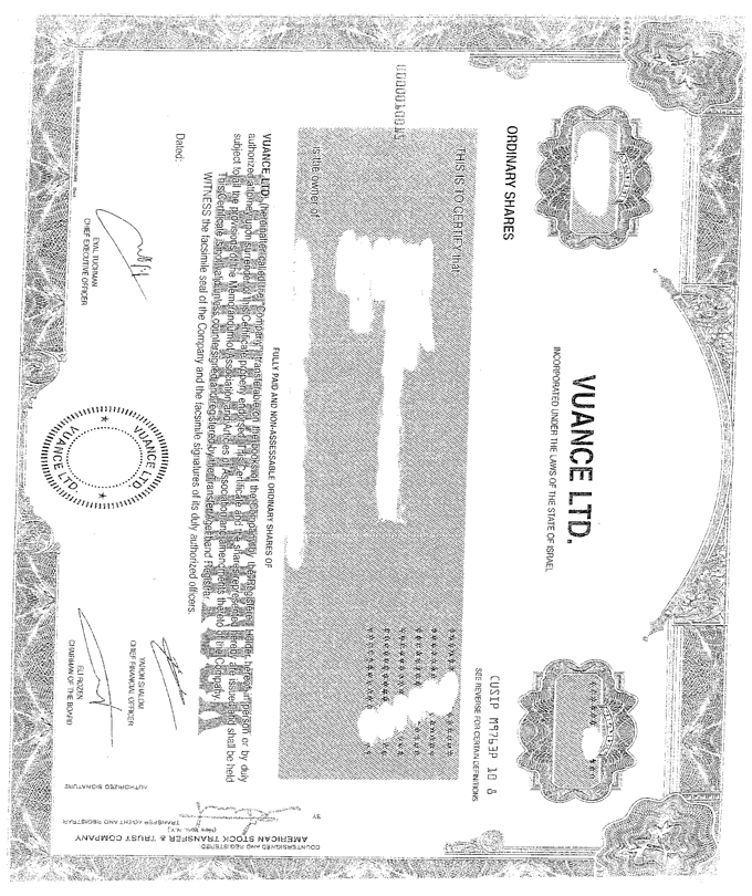 Share Certificate